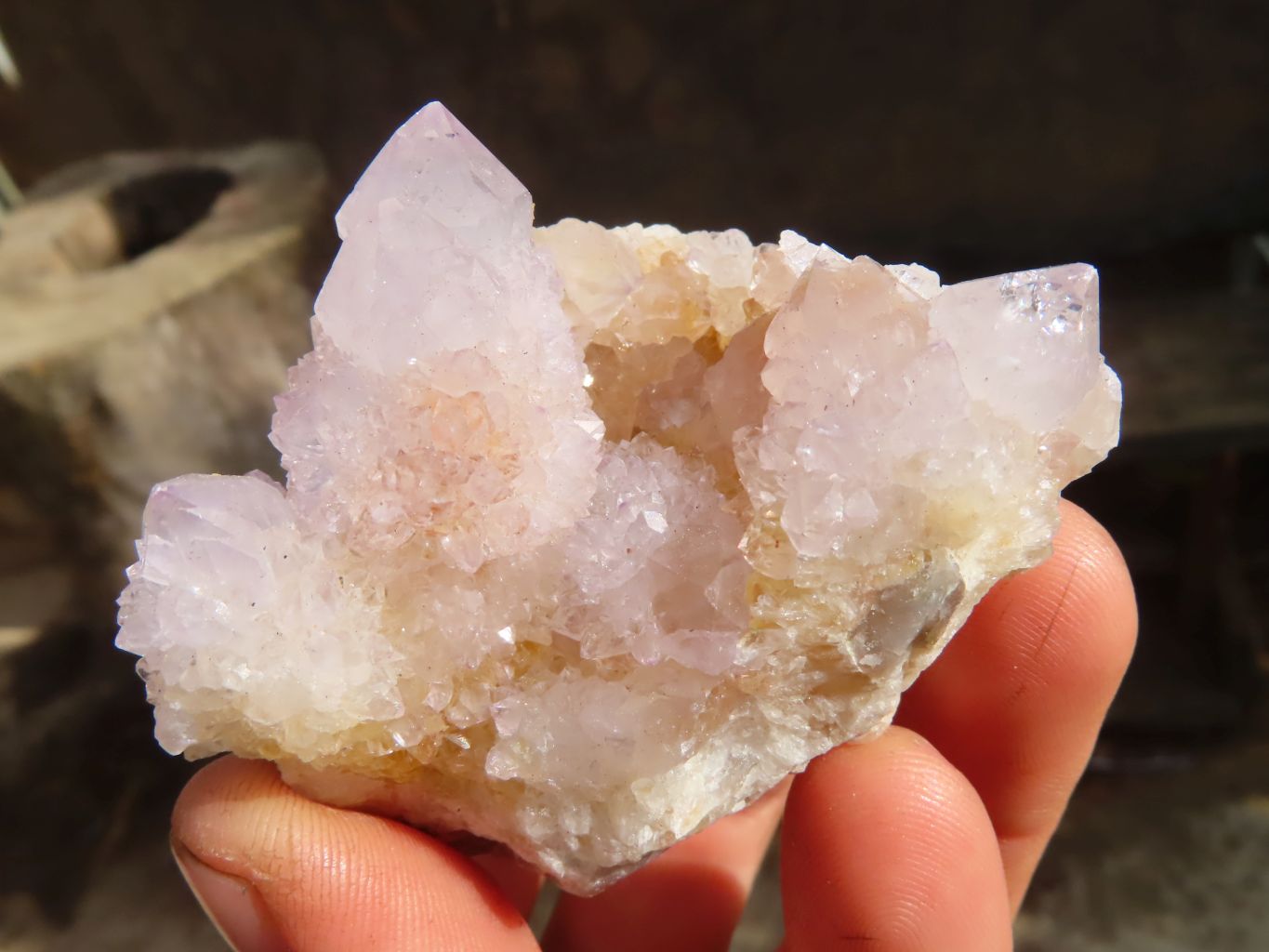 Natural Pale Lilac Spirit Quartz Clusters x 6 From Barberton, South Africa - Toprock Gemstones and Minerals 