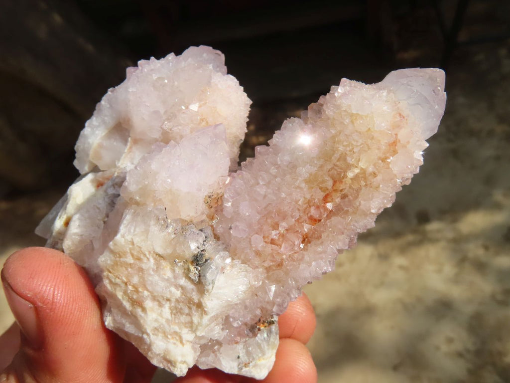 Natural Pale Lilac Spirit Quartz Clusters x 6 From Barberton, South Africa - Toprock Gemstones and Minerals 