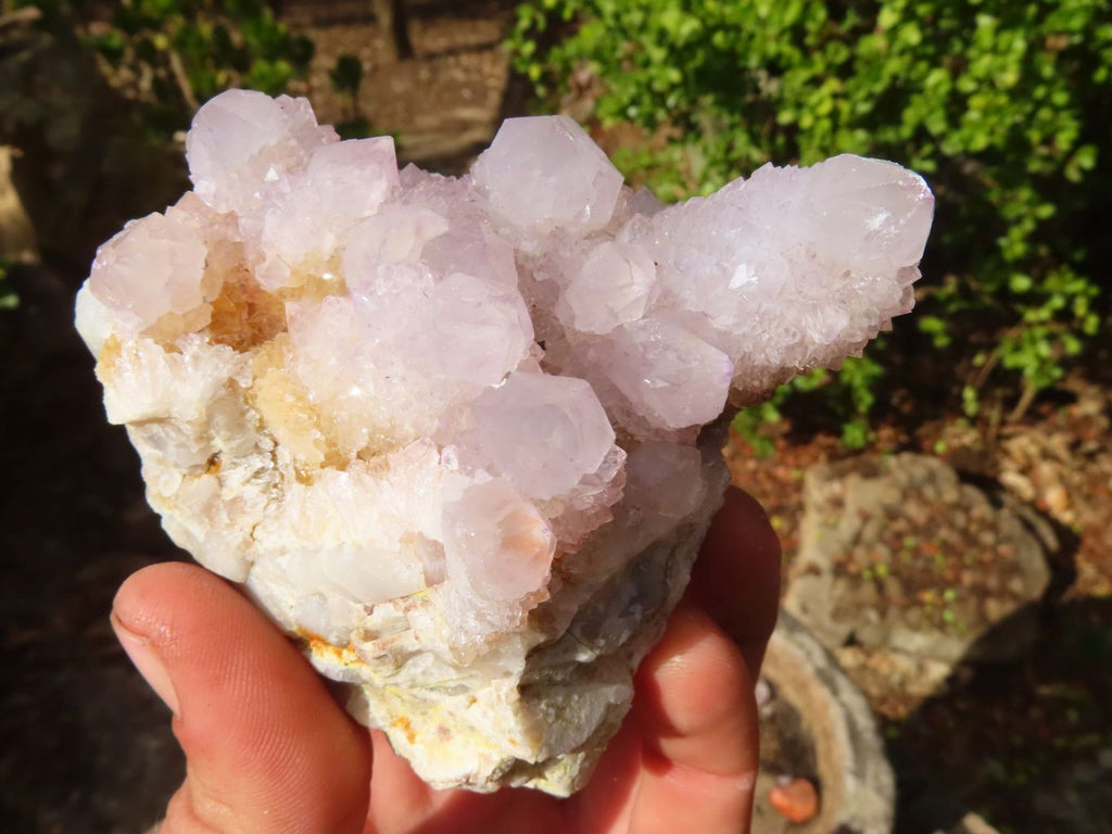 Natural Pale Lilac Spirit Quartz Clusters x 6 From Barberton, South Africa - Toprock Gemstones and Minerals 