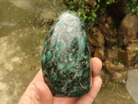 Polished Emerald In Matrix Standing Free Forms x 3 From Sandawana, Zimbabwe - TopRock