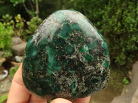 Polished Emerald In Matrix Standing Free Forms x 3 From Sandawana, Zimbabwe - TopRock