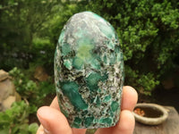 Polished Emerald In Matrix Standing Free Forms x 3 From Sandawana, Zimbabwe - TopRock