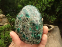 Polished Emerald In Matrix Standing Free Forms x 3 From Sandawana, Zimbabwe - TopRock