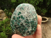 Polished Emerald In Matrix Standing Free Forms x 3 From Sandawana, Zimbabwe - TopRock