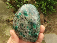 Polished Emerald In Matrix Standing Free Forms x 3 From Sandawana, Zimbabwe - TopRock