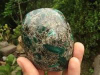 Polished Emerald In Matrix Standing Free Forms x 3 From Sandawana, Zimbabwe - TopRock