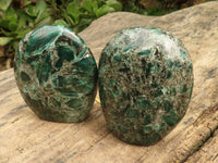 Polished Emerald In Matrix Standing Free Forms x 3 From Sandawana, Zimbabwe - TopRock