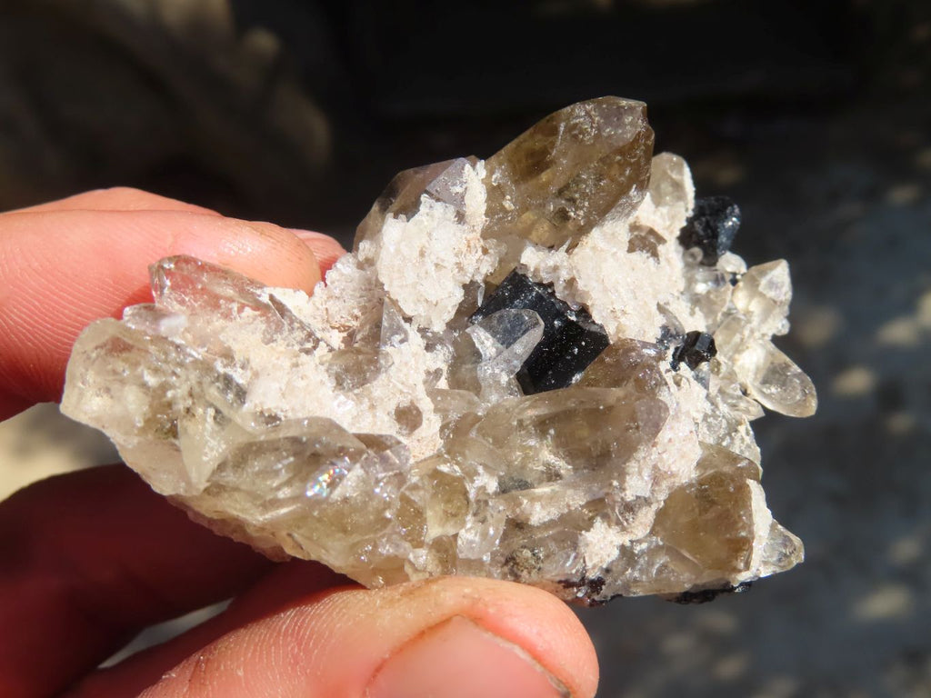 Natural Schorl Black Tourmaline Specimens x 12 From Erongo, Namibia - Toprock Gemstones and Minerals 