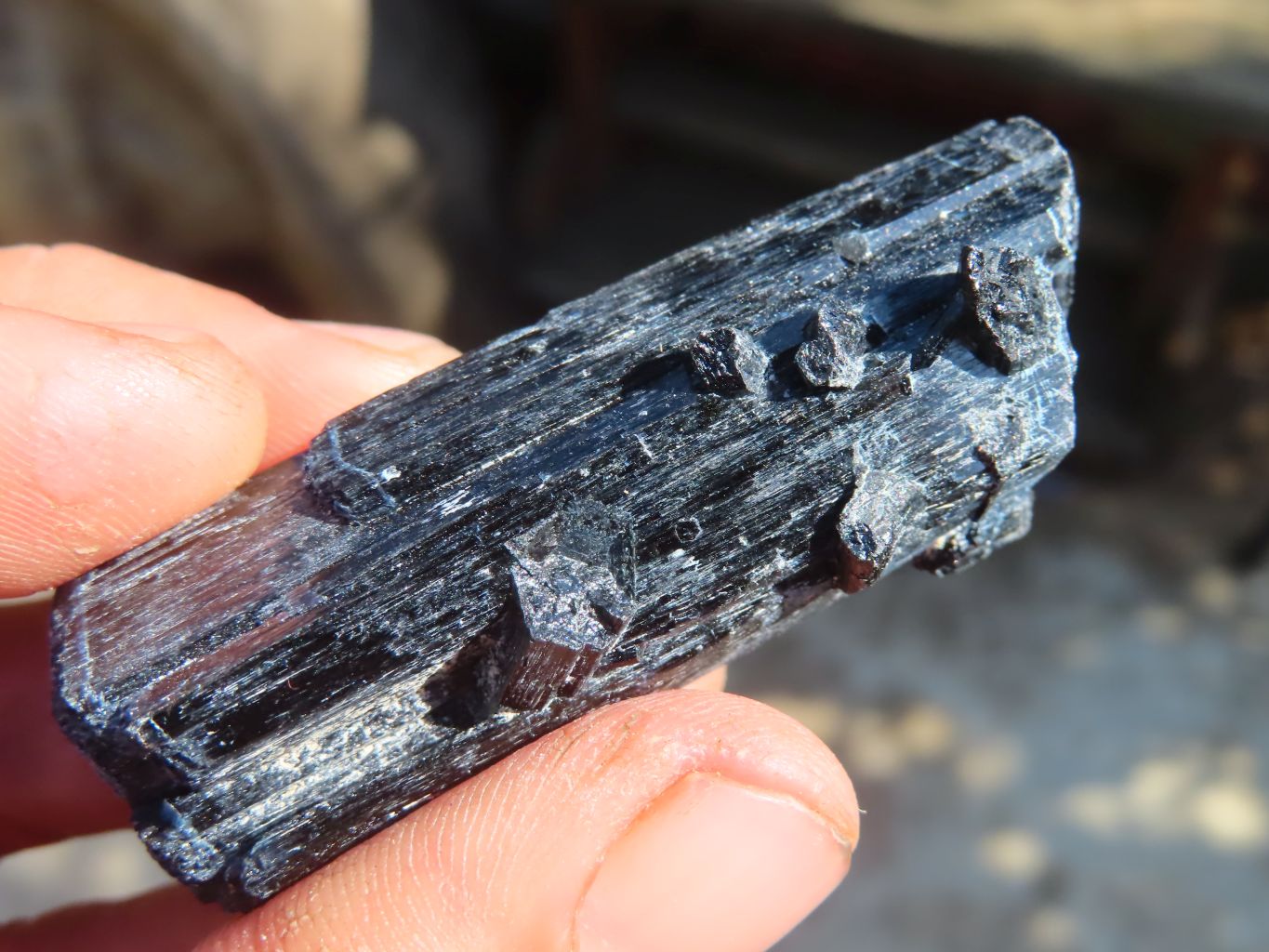 Natural Schorl Black Tourmaline Specimens x 12 From Erongo, Namibia - Toprock Gemstones and Minerals 