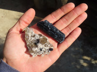 Natural Schorl Black Tourmaline Specimens x 12 From Erongo, Namibia