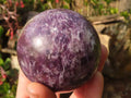 Polished  Purple Lepidolite Spheres  x 3 From Madagascar - Toprock Gemstones and Minerals 