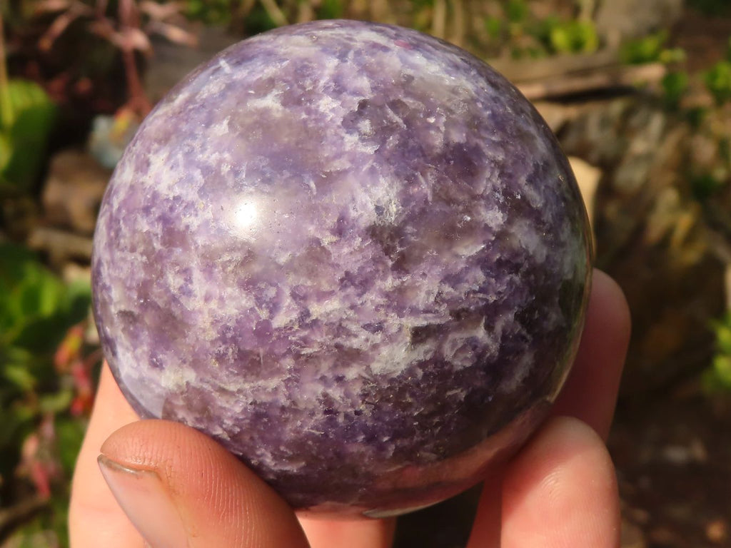 Polished  Purple Lepidolite Spheres  x 3 From Madagascar - Toprock Gemstones and Minerals 