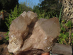 Natural Cascading White Phantom Smokey Quartz Clusters  x 2 From Luena, Congo - Toprock Gemstones and Minerals 