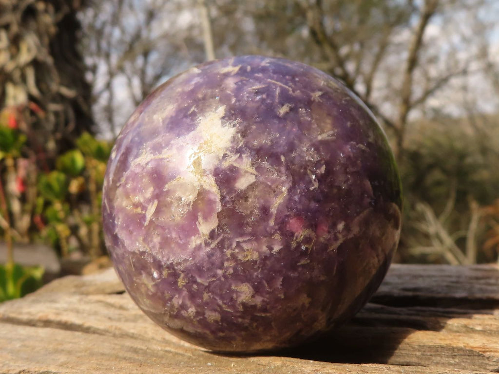 Polished  Purple Lepidolite Spheres  x 3 From Madagascar - Toprock Gemstones and Minerals 