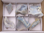 Natural Etched Blue Chalcedony Specimens  x 6 From Malawi - Toprock Gemstones and Minerals 