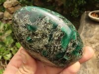 Polished Emerald In Matrix Standing Free Forms x 3 From Sandawana, Zimbabwe - TopRock