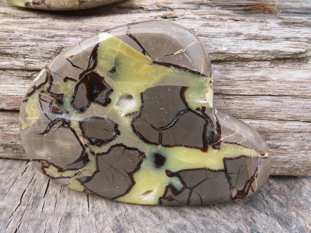 Polished Septerye (Calcite & Aragonite) Slices x 3 From Mahajanga, Madagascar - TopRock