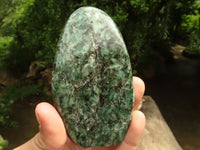 Polished Emerald In Matrix Standing Free Forms x 3 From Sandawana, Zimbabwe - TopRock