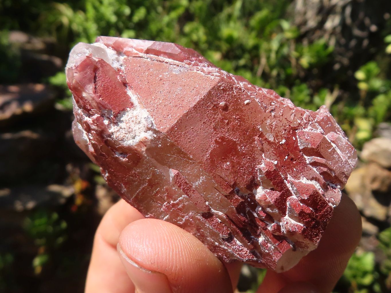 Natural Red Hematoid Phantom Quartz Clusters  x 12 From Karoi, Zimbabwe - Toprock Gemstones and Minerals 