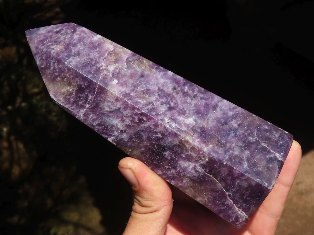 Polished Purple Lepidolite Points  x 3 From Madagascar - Toprock Gemstones and Minerals 