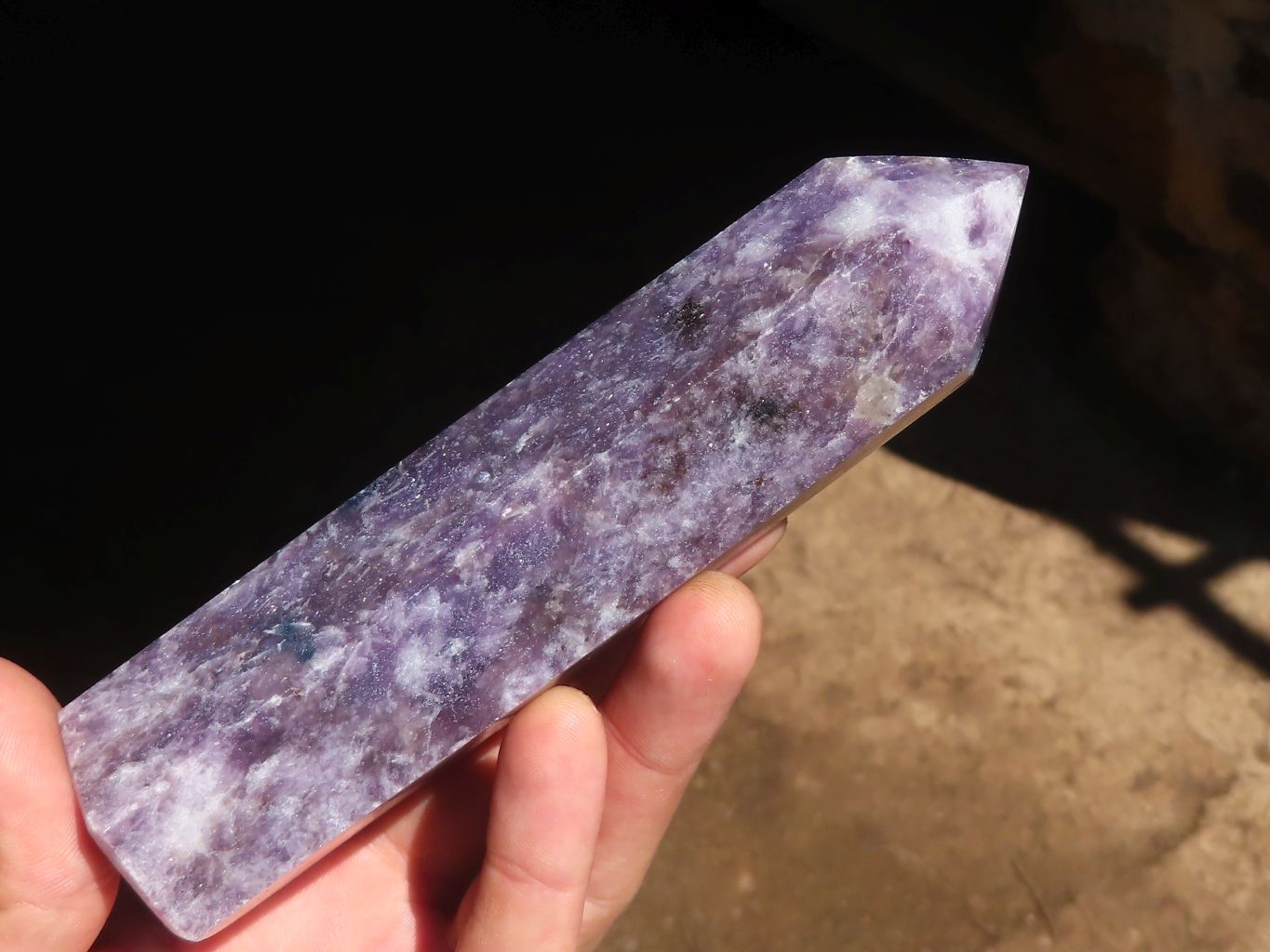 Polished Purple Lepidolite Points  x 3 From Madagascar - Toprock Gemstones and Minerals 