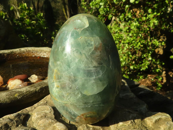 Polished Giant Fluorite Gemstone Egg x 1 From Uis, Namibia - Toprock Gemstones and Minerals 