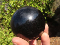Polished Schorl Black Tourmaline Spheres x 3 From Madagascar - Toprock Gemstones and Minerals 