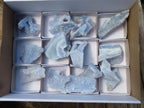 Natural Etched Blue Chalcedony Specimens  x 12 From Nsanje, Malawi - Toprock Gemstones and Minerals 