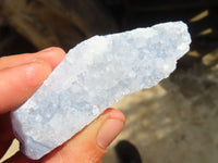 Natural Etched Blue Chalcedony Specimens  x 12 From Nsanje, Malawi - Toprock Gemstones and Minerals 
