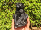 Polished  Black Soapstone Baboon Carving x 1 From Zimbabwe - Toprock Gemstones and Minerals 
