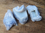 Natural Etched Blue Chalcedony Specimens  x 12 From Nsanje, Malawi - Toprock Gemstones and Minerals 
