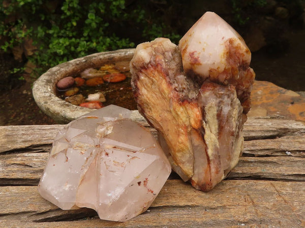 Polished Unusual Pair Of Quartz Crystal Specimens  x 2 From Madagascar - Toprock Gemstones and Minerals 