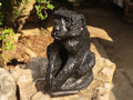 Polished  Black Soapstone Baboon Carving x 1 From Zimbabwe - Toprock Gemstones and Minerals 