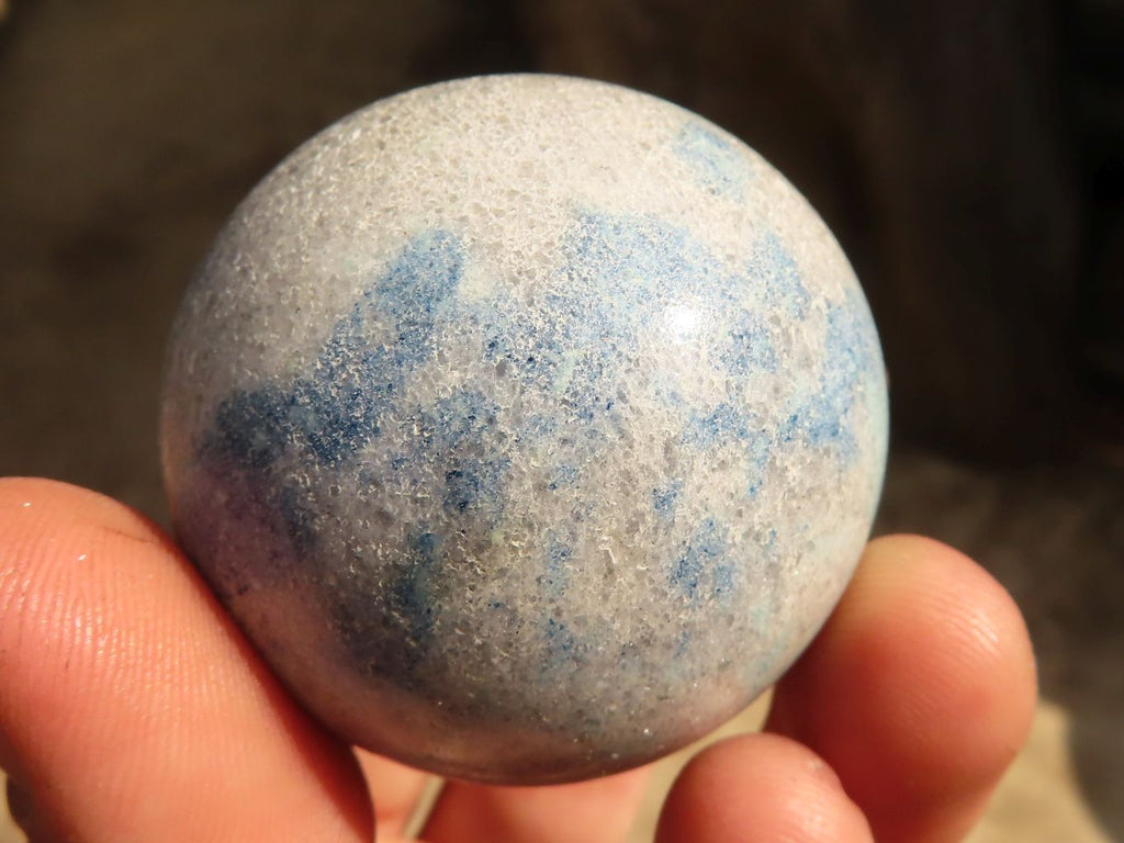Polished Blue Spotted Spinel Quartz Spheres x 12 From Madagascar - Toprock Gemstones and Minerals 