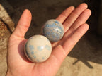 Polished Blue Spotted Spinel Quartz Spheres x 12 From Madagascar - Toprock Gemstones and Minerals 