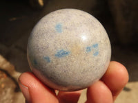 Polished Blue Spotted Spinel Quartz Spheres x 12 From Madagascar - Toprock Gemstones and Minerals 