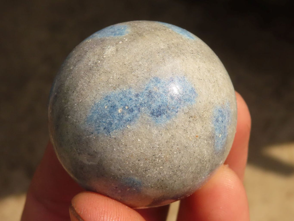 Polished Blue Spotted Spinel Quartz Spheres x 12 From Madagascar - Toprock Gemstones and Minerals 
