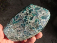 Polished Rare Emerald Mica In Matrix Standing Free Forms x 2 From Mutoko, Zimbabwe - Toprock Gemstones and Minerals 
