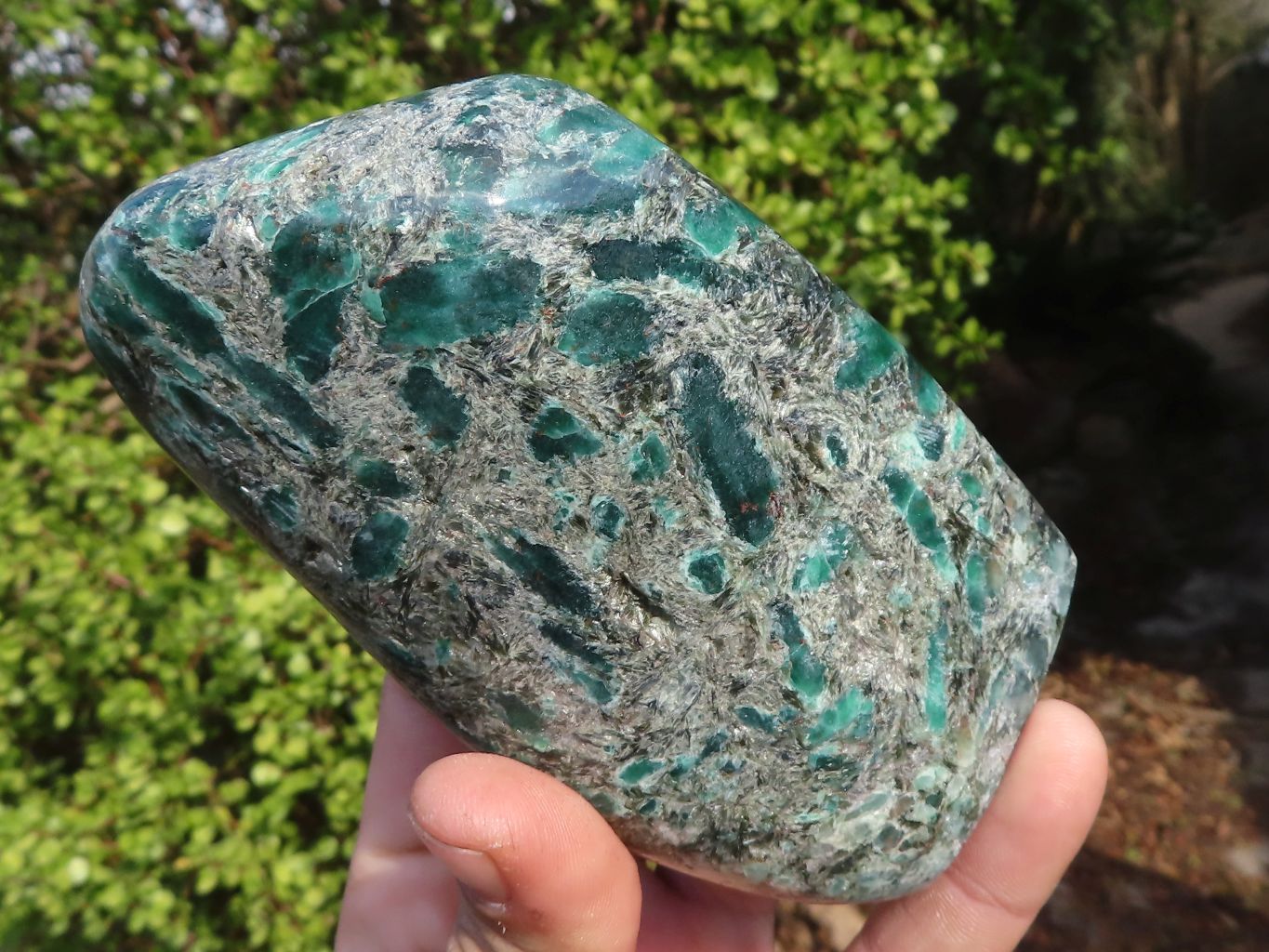 Polished Rare Emerald Mica In Matrix Standing Free Forms x 2 From Mutoko, Zimbabwe - Toprock Gemstones and Minerals 