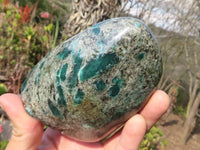 Polished Rare Emerald Mica In Matrix Standing Free Forms x 2 From Mutoko, Zimbabwe - Toprock Gemstones and Minerals 