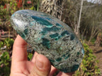 Polished Rare Emerald Mica In Matrix Standing Free Forms x 2 From Mutoko, Zimbabwe - Toprock Gemstones and Minerals 