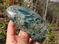 Polished Rare Emerald Mica In Matrix Standing Free Forms x 2 From Mutoko, Zimbabwe - Toprock Gemstones and Minerals 