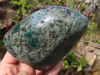 Polished Rare Emerald Mica In Matrix Standing Free Forms x 2 From Mutoko, Zimbabwe - Toprock Gemstones and Minerals 