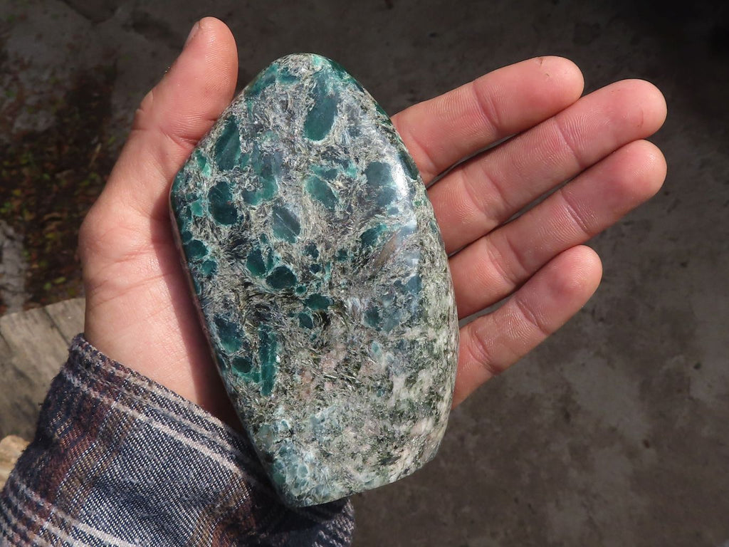 Polished Rare Emerald Mica In Matrix Standing Free Forms x 2 From Mutoko, Zimbabwe - Toprock Gemstones and Minerals 