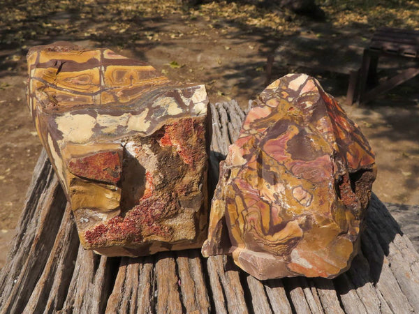 Natural Highly Selected Nguni Jasper Specimens  x 2 From Southern Africa
