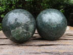 Polished Green Fuchsite Quartz Spheres  x 2 From Madagascar - TopRock