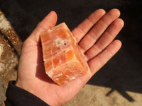 Natural New Sunset Orange Calcite Specimens  x 12 From Spitzkop, Namibia - Toprock Gemstones and Minerals 