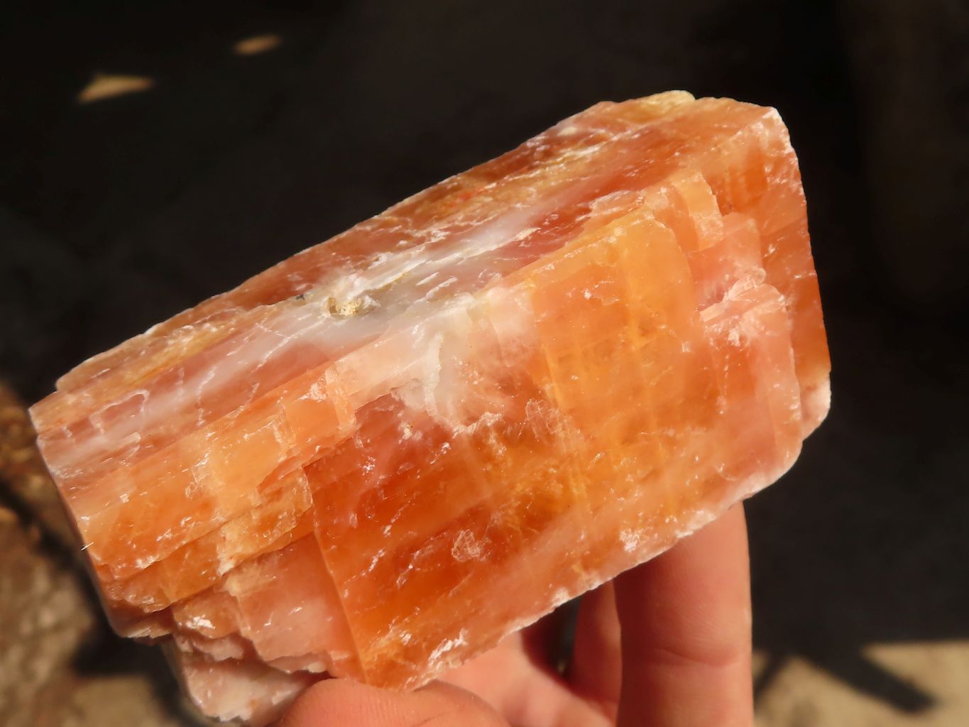 Natural New Sunset Orange Calcite Specimens  x 12 From Spitzkop, Namibia - Toprock Gemstones and Minerals 