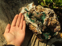 Natural Rare XXL Ball Malachite On Drusy Quartz & Dolomite Specimen x 1 From Kambove, Congo - Toprock Gemstones and Minerals 