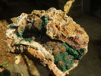 Natural Rare XXL Ball Malachite On Drusy Quartz & Dolomite Specimen x 1 From Kambove, Congo - Toprock Gemstones and Minerals 